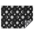 thumbnail image 1 of Black White Sun Moon Face Star Pattern Rectangle Tablecloth 60"x84",Waterproof Polyester Rectangle Table Cloth, Wipeable Spillproof Polyester Tablecloth for Dining, Camping, Indoor and Outdoor, 1 of 5