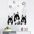 thumbnail image 1 of Black White Tapestry, 3 Kittens with Clouds over Their Heads Small Thoughts Art, Fabric Wall Hanging Decor for Bedroom Living Room Dorm, 5 Sizes, Black and White, by Ambesonne, 1 of 1