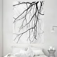 thumbnail image 1 of Black and White Tapestry, Macro Leafless Winter Tree Branches Idyllic Twigs of Oak Nature Print, Wall Hanging for Bedroom Living Room Dorm Decor, 60W X 80L Inches, Black and White, by Ambesonne, 1 of 2