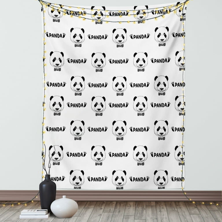 Cute black and white discount tapestry