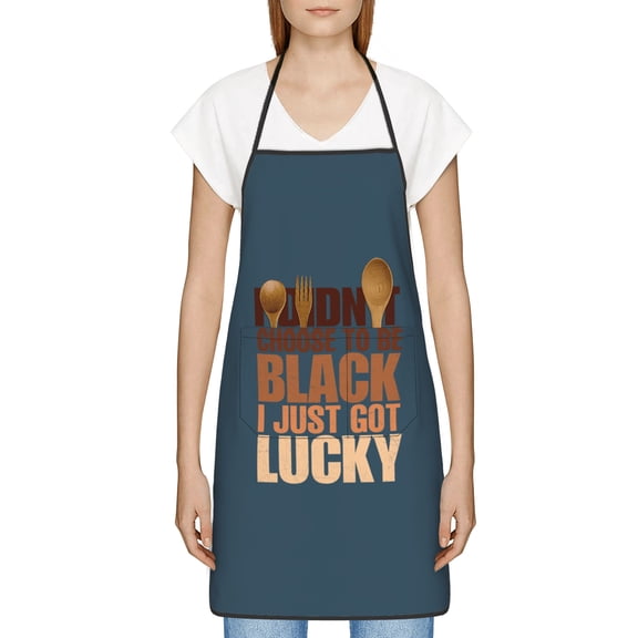 Black and White Textured Background Apron,Black History Month Gift for Black Women,Waterproof Chef Apron with Pocket,Inspirational Gift for Kitchen Cooking BBQ,Melanin Gifts
