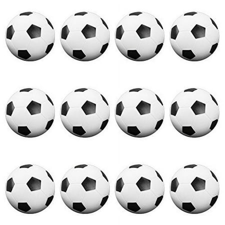Black & White Textured Grip Soccer Ball Foosballs, 12-pack