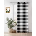 thumbnail image 1 of Black White Thermal Insulated Blackout Curtains for Bedroom 72 Length Buffalo Plaid Room Darkening Curtain 1 Panel Grommet Window Curtain Drape for Living Room Nursery Room, 1 of 7