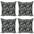thumbnail image 1 of Ambesonne Black and White Throw Pillow Cover 4 Pack, Abstract Lines, 20", Black Grey White, 1 of 2