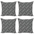 thumbnail image 1 of Ambesonne Black and White Throw Pillow Cover 4 Pack, Geometric Art, 20", Black White, 1 of 2