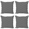 thumbnail image 1 of Ambesonne Black and White Throw Pillow Cover 4 Pack, Monochrome Cube, 24", Black and White, 1 of 2