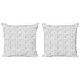 thumbnail image 1 of Ambesonne Black and White Throw Pillow Cover 2 Pack, Flowers Paisleys, 24", Black White, 1 of 2
