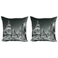 thumbnail image 1 of Ambesonne Black and White Throw Pillow Cover 2 Pack, Madrid at Night, 16", Black White Grey, 1 of 2