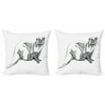 thumbnail image 1 of Ambesonne Black and White Throw Pillow Cover 2 Pack, Sketch Otter, 24", Black White, 1 of 2