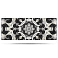thumbnail image 1 of Black White Tie Dye Mandala Pattern Bathroom Rugs Mat,Non Slip Microfiber Bathroom Rug,Rubber Backing,Soft Bathroom Mats for Bathroom Floor,Tub and Shower,60x24in(150x60cm), 1 of 5