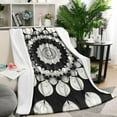 thumbnail image 1 of Black White Tie Dye Mandala Pattern Blanket,Comfortable Soft Flannel Throw Blanket,All Season,Warm Lightweight Blankets for Sofa Bed Couch Living Room Chair,50"x60", 1 of 4