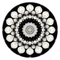 thumbnail image 1 of Black White Tie Dye Mandala Pattern Round Fitted Tablecloth with Elastic Edge,Dining Table Cover Waterproof,Outdoor Round Tablecloth for Camping,Dining,Indoor and Outdoor, 1 of 7