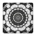 thumbnail image 1 of Black White Tie Dye Mandala Pattern Square Fitted Tablecloth with Elastic Edge,Square Table Cover,Washable Elastic Table Cover for Home Kitchen Party Decor 34"x34", 1 of 6