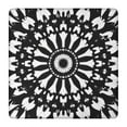thumbnail image 1 of Black White Tie Dye Mandala Pattern Square Fitted Tablecloth with Elastic Edge,Square Table Cover,Washable Elastic Table Cover for Home Kitchen Party Decor 36"x36", 1 of 6