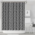 thumbnail image 1 of Black White Tiny Skull Pattern Shower Curtain 84"x72" ,Bathroom Decorative Shower Curtains Set with 12 Hooks,Modern Waterproof Washable Shower Curtain, 1 of 6