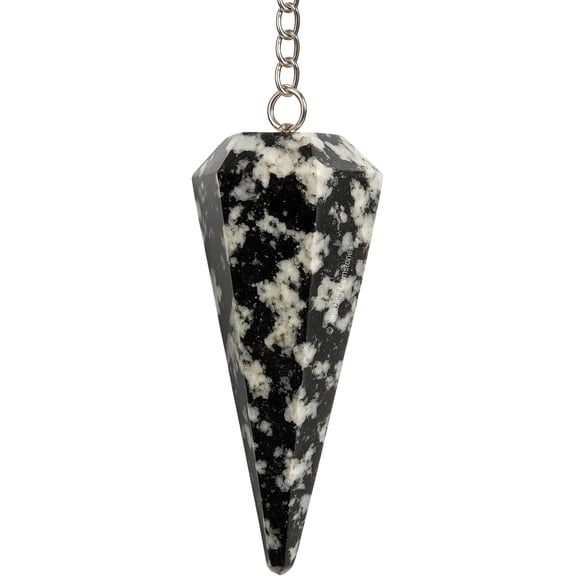 Black & White Tourmaline Crystal Pendulum Divination