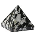 thumbnail image 1 of Black & White Tourmaline Pyramid Crystal Healing Stones - 1.5" Pyramid, 1 of 5