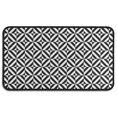 thumbnail image 1 of Black White Triangle Checkered Pattern Door Rugs,Washable Non Slip Door Mats Indoor,Decorative Door Mats,Entry Mat Indoor for Entrance,Bedroom,Kitchen,Bathroom,30"x17", 1 of 6