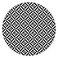 thumbnail image 1 of Black White Triangle Checkered Pattern Round Fitted Tablecloth with Elastic Edge,Dining Table Cover Waterproof,Outdoor Round Tablecloth for Camping,Dining,Indoor and Outdoor, 1 of 7
