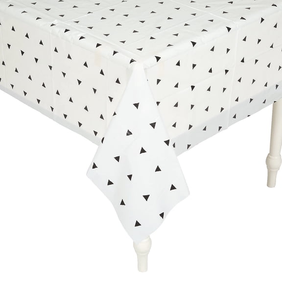Black/White Triangle Table Cover - Party Supplies - 1 Piece