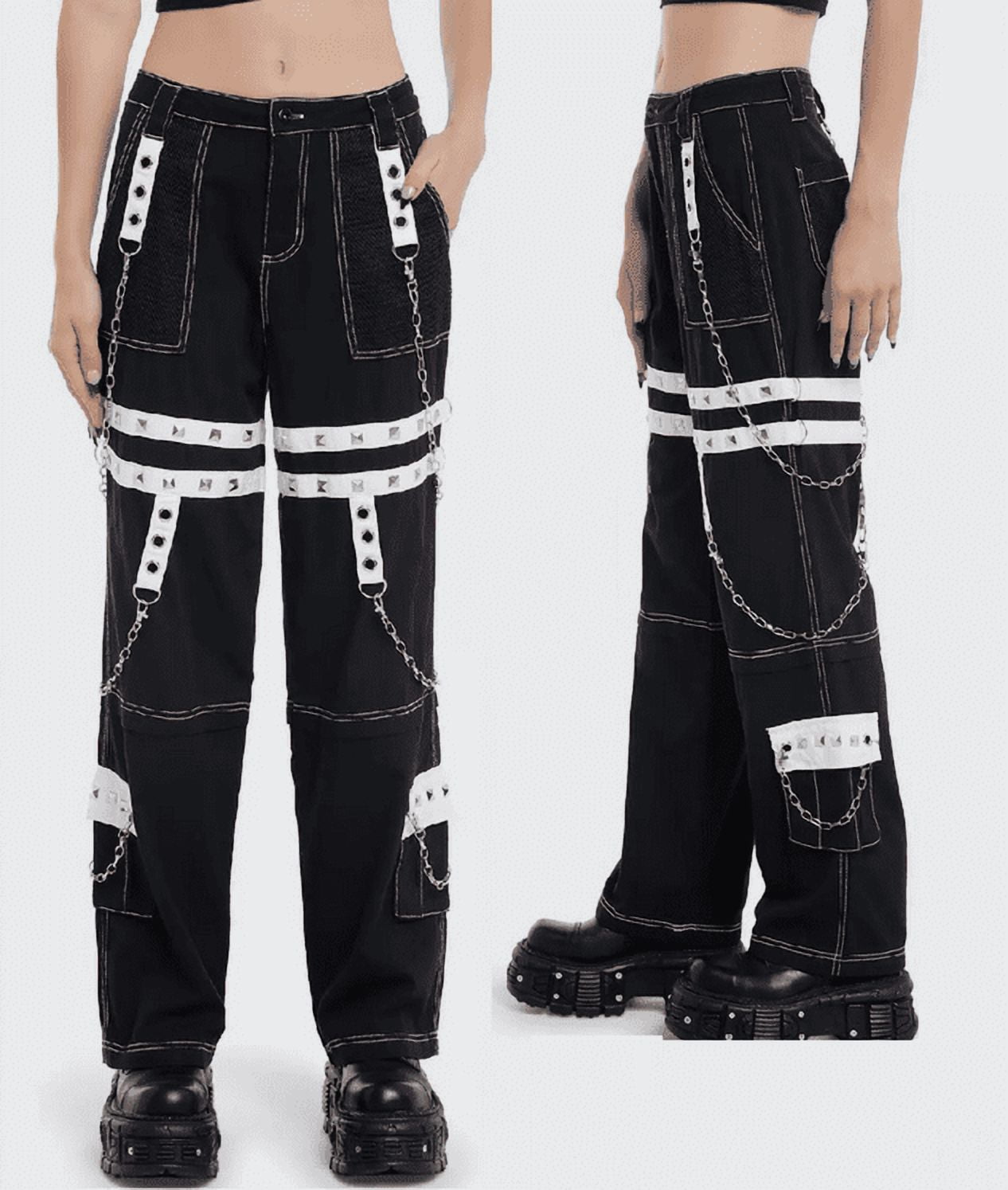 Black & White Hot Topic Tripp Pants Womens Punk Rock Gothic