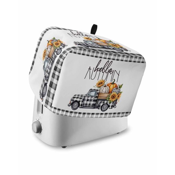 Machine Cover Kitchen Black White Truck Fall Toaster Cover 2 Slice, Small Kitchen Appliance ...