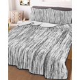 thumbnail image 1 of Black and White Twin XL Size Down Alternative Comforter, Lightweight Comforter Quilt Bedding Set with Pillow Shams Modern Striped Geometric Abstract Art All Seasons Bed Comforter Duvet Insert 68"x98", 1 of 7