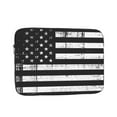 thumbnail image 1 of Black White USA Flag Portable Laptop Sleeve Compatible with MacBook Air Notebook Computer Case for Men Women College School Students, 1 of 7