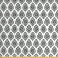 Ambesonne Black and White Fabric by the Yard Upholstery, Oriental