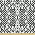 thumbnail image 1 of Ambesonne Bohemian Fabric by the Yard Upholstery, Scribble Ikat Art, 1 Yard, White and Charcoal Grey, 1 of 5