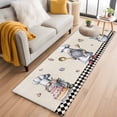 thumbnail image 1 of Black White Vintage Gnomes 2'x6' Runner Rugs for Hallway Kitchen Bedside Non Slip Washable, Checkered Retro Art Rustic Entryway Rug Runners with Rubber Backing, Long Carpet Runner for Laundry Room, 1 of 8