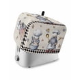 thumbnail image 1 of Black White Vintage Gnomes Small Toaster Cover 2 Slice, Kitchen Appliance Covers, Checkered Retro Art Rustic Toaster Oven Cover with Loop, Bread Machine Cover Polyester Dust Cover Protection, 1 of 4