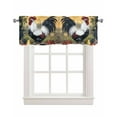 thumbnail image 1 of Black White Vintage Rooster Kitchen Valances for Windows Farmhouse Linen Window Valance Curtain for Living Room Window Treatment Pastoral Animals Watercolor Valance Rod Pocket Topper, 42 x 18 Inch, 1 of 6