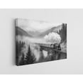 Black and White Vintage Steam Train Canvas Wall Art HighQuality Historic Print Handcrafted