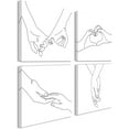 thumbnail image 1 of Black and White Wall Art Canvas Prints Minimalist Wall Decor Line Art for Couples Bedroom Decor Modern Home Bedroom Living Room Abstract Decorations 12" W x 12" H 4 Pieces, 1 of 6