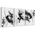 thumbnail image 1 of Black and White Wall Art Decor for Bedroom, 3 Pieces Abstract Lines Painting Canvas Print Artwork, Minimalist Home Decoration for Living room Bathroom (12x16 Inch x3)\u2026, 1 of 6
