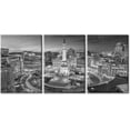 thumbnail image 1 of Black and White Wall Art Indianapolis City Skyline Pictures for Living Room Nightscape Canvas Paintings 3 Piece Artwork Room Decorations Giclee Framed Stretched Ready to Hang, 60" Wx28 H, 1 of 5