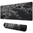 thumbnail image 1 of Black and White Waves&nbsp;mouse Padswaterproofno Slip&nbsp;for Office Home Work GamingmousepadsRubber Base Mousepad with Stitched Edges 31.5x11.8inches, 1 of 7