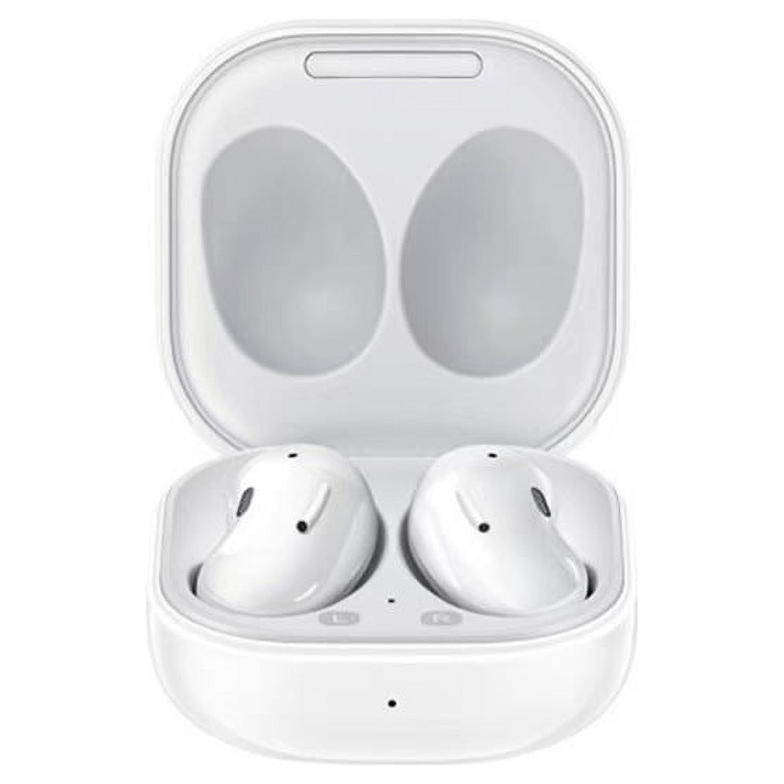 Black/White Wireless Earbuds Bluetooth In-Ear True Cordless with Hands-Free Call Microphone, 4 Long Playtime; Includes Compact Charging Case, White