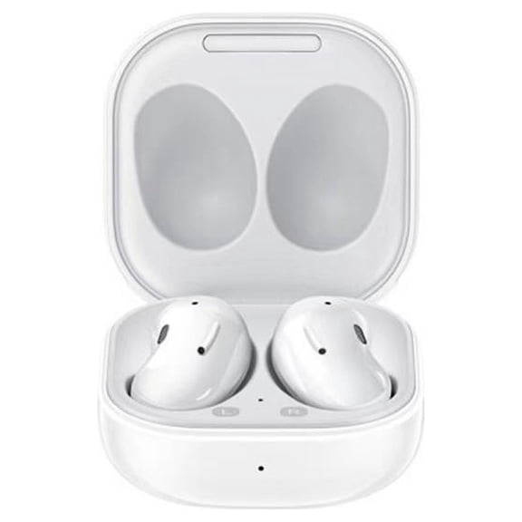 Black/White Wireless Earbuds Bluetooth In-Ear True Cordless with Hands-Free Call Microphone, 4 Long Playtime; Includes Compact Charging Case, White