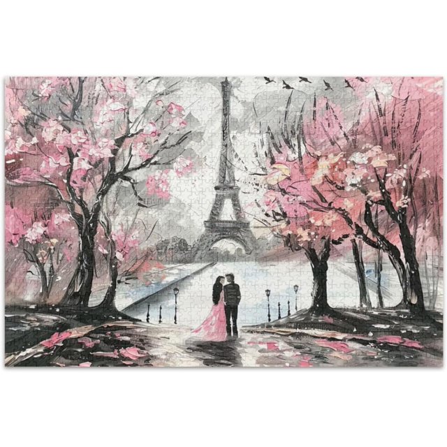 Black White Wolves Face Adults Jigsaw 1000 Piece Puzzles Animal Floral