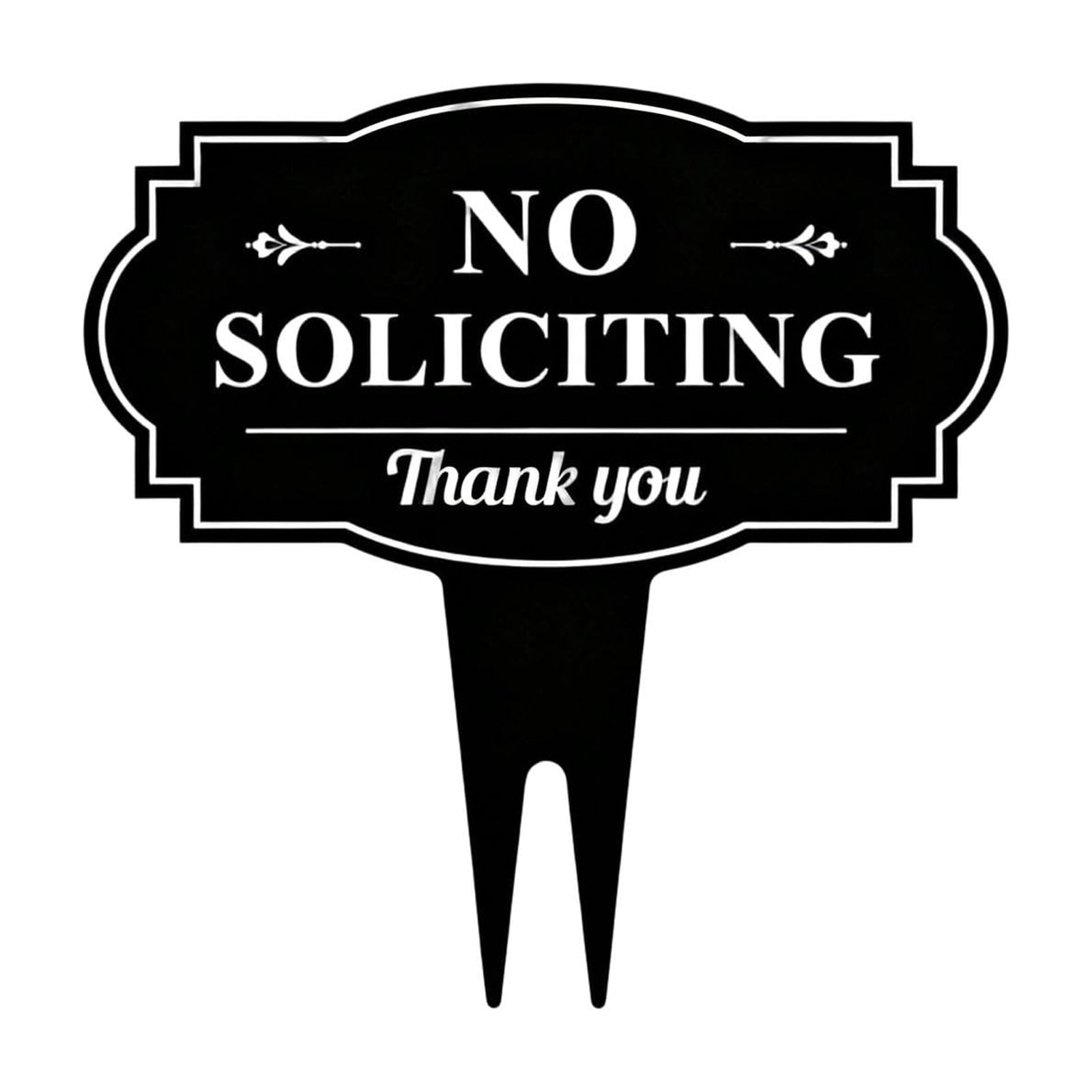 Black and White Yard Sign Stake, Outdoor Lawn Marker for Garden Pathway ...
