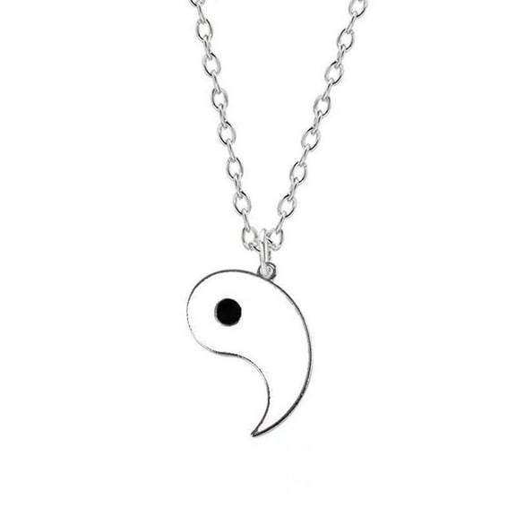 Black White Yin Yang Tai Chi Couple Necklace Lover Friends Necklac`~ Best