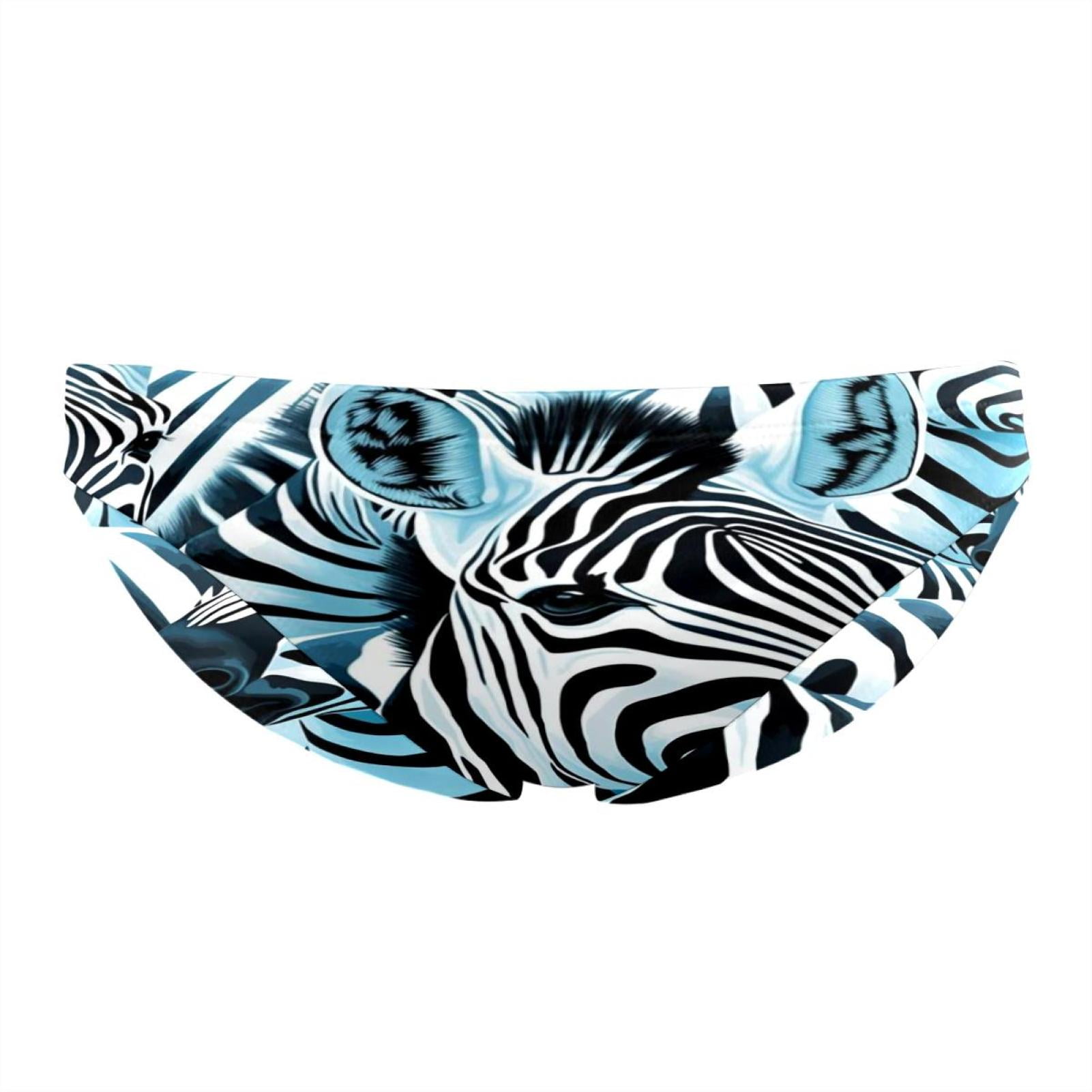 Black White Zebra Animal Men Swimsuit Briefs, Quick Dry Swimwear Bikini