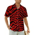 thumbnail image 1 of Black White Zebra Beach Shirt Animal Print Hawaii Casual Shirts Men Retro Blouses Short Sl, 1 of 5