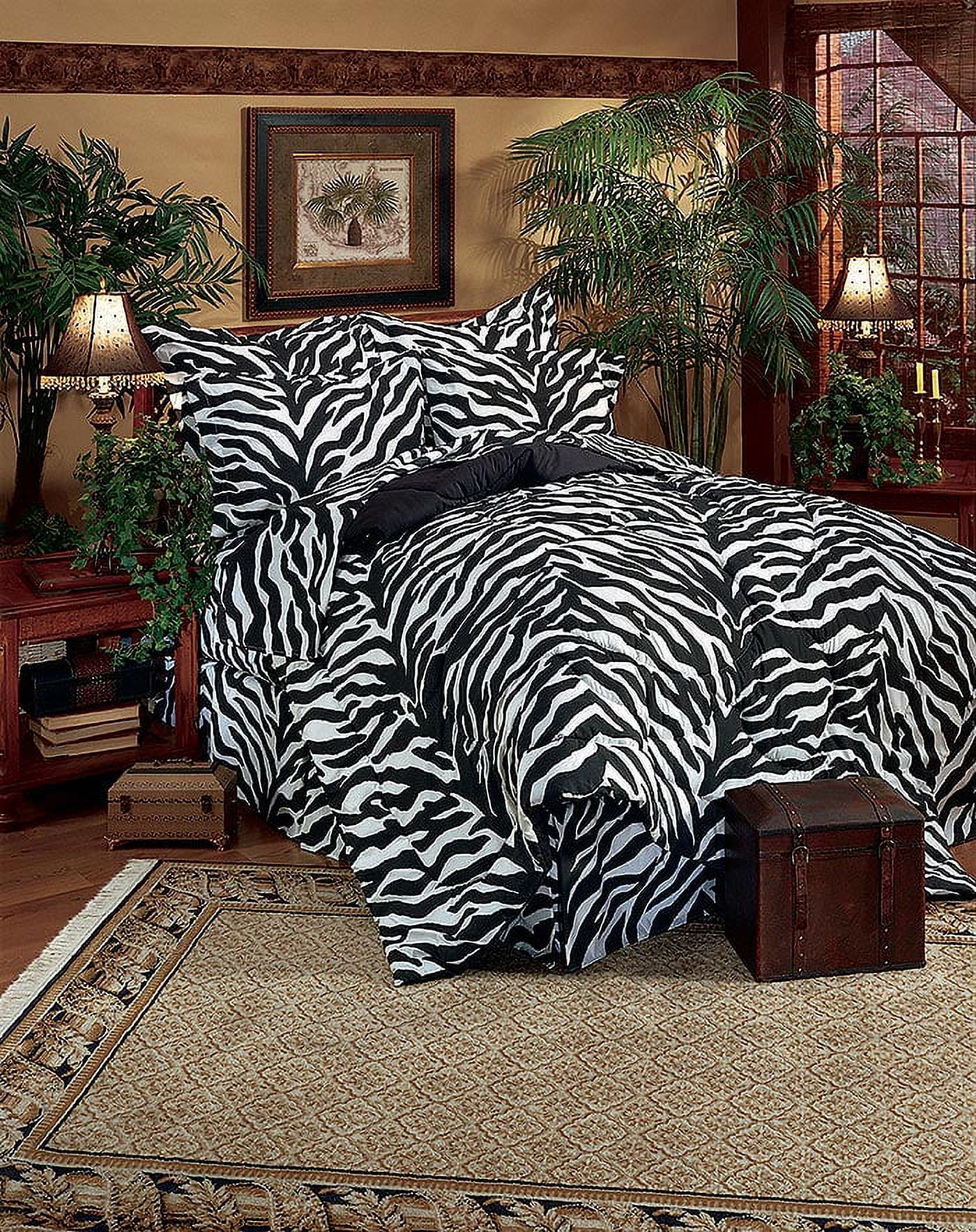 Black & White Zebra Bed in a Bag Set - Queen Size - Walmart.com