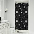 thumbnail image 1 of Black White Zodiac Sun Moon Pattern Shower Curtain 36"x72" ,Bathroom Decorative Shower Curtains Set with 12 Hooks,Modern Waterproof Washable Shower Curtain, 1 of 6
