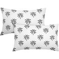 thumbnail image 1 of Black Whtie Palm Tree Lumbar Pillow Covers 12x20 Inch Set of 2 Tropical Coconut Trees Coastal Plant Throw Pillows Summer Beach Neutral Pillow Cases Farmhouse Home Decor For Cushion Couch Sofa Outdoor, 1 of 6
