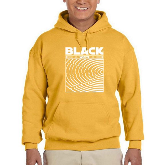 Black Whyte Techno Style Hoodie Men -Image by Shutterstock, Male x-Large