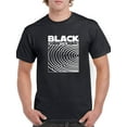 thumbnail image 1 of Black Whyte Techno Style T-Shirt Men -Image by Shutterstock, Male Large, 1 of 4